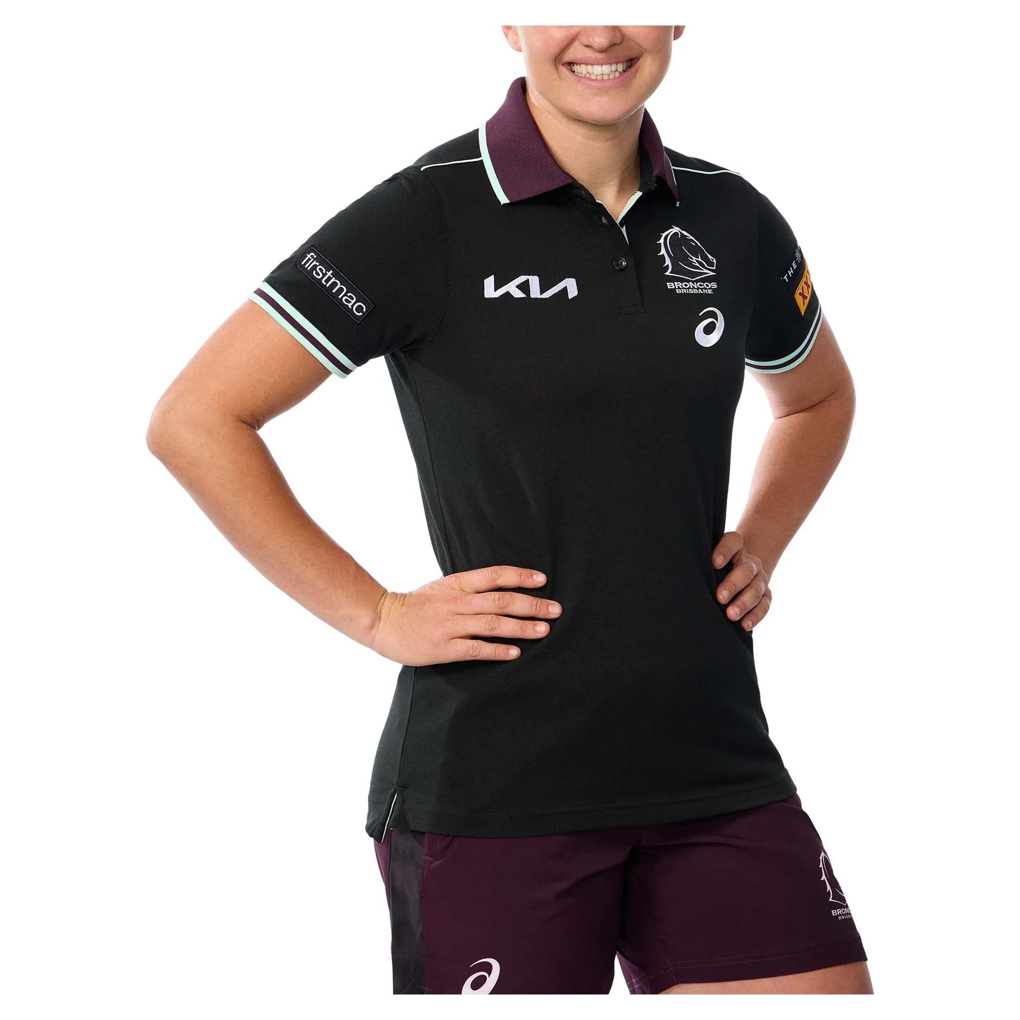 Polo d'équipe 2025 des Brisbane Broncos pour femmes