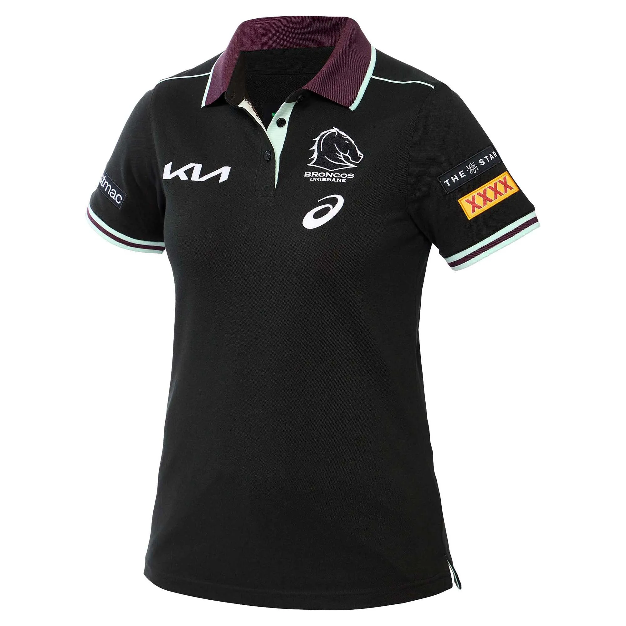 Polo d'équipe 2025 des Brisbane Broncos pour femmes