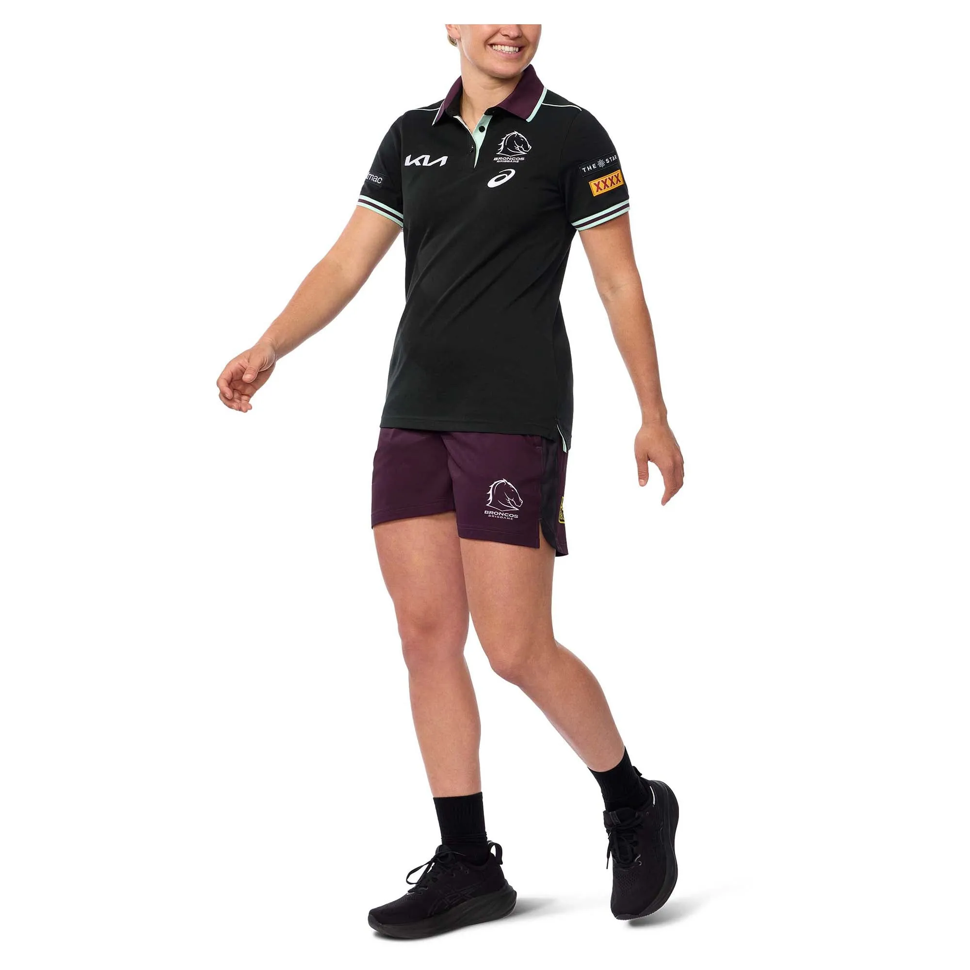 Polo d'équipe 2025 des Brisbane Broncos pour femmes
