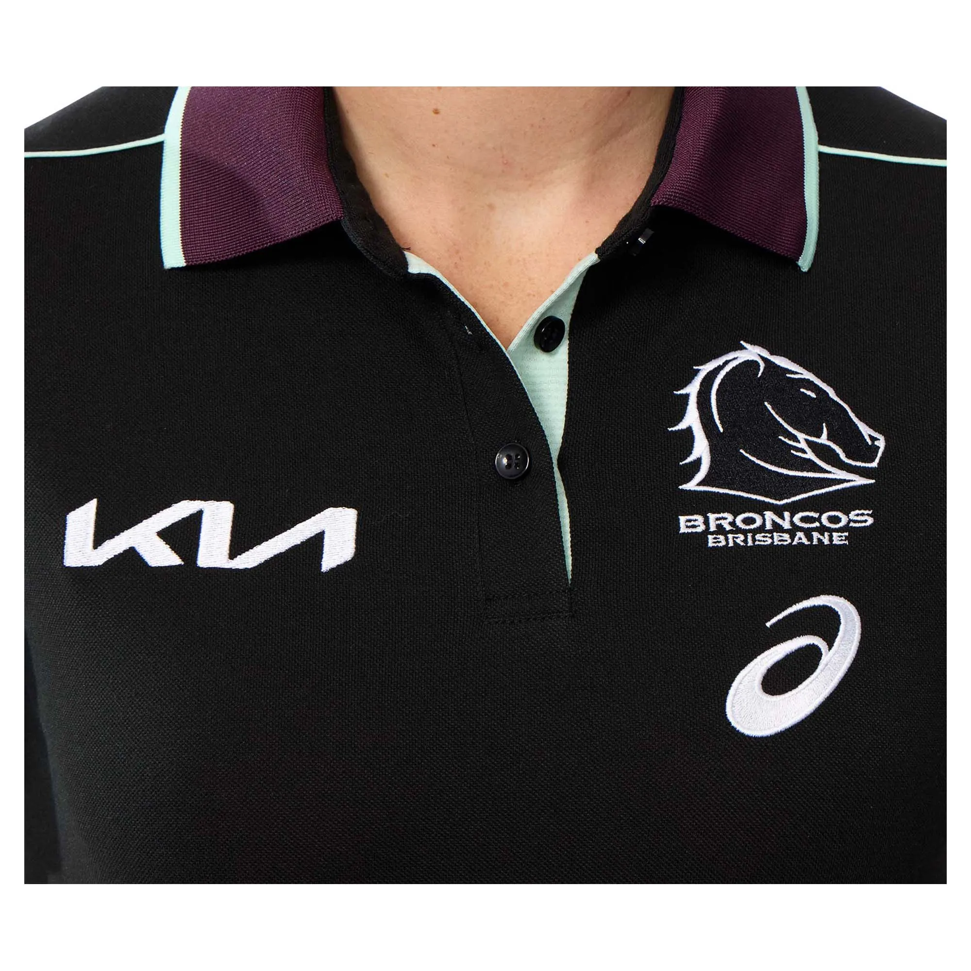 Polo d'équipe 2025 des Brisbane Broncos pour femmes