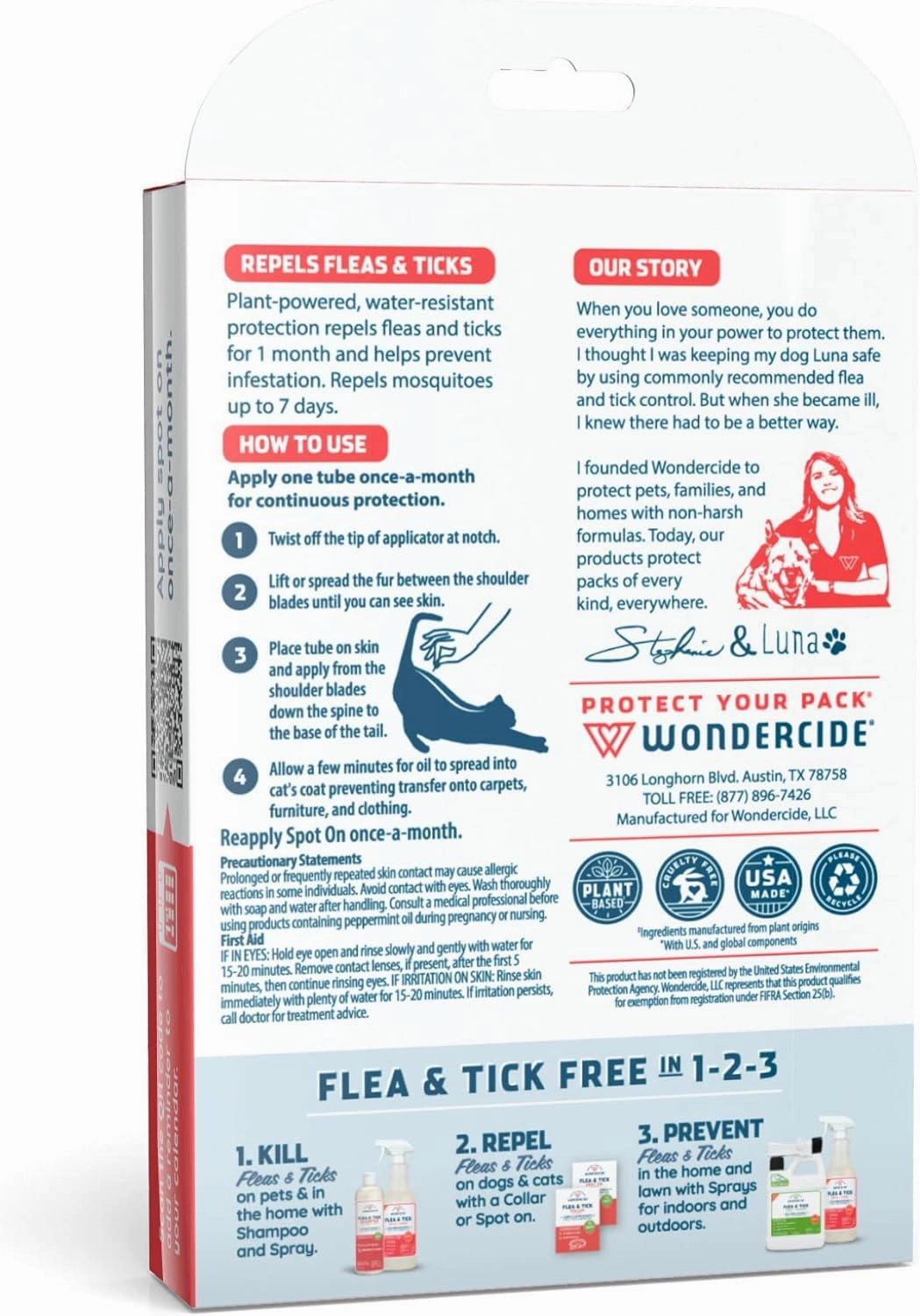 Wondercide Flea & Tick Spot On for Cats, Peppermint