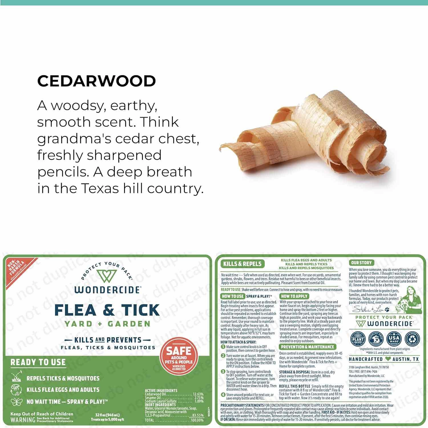 Wondercide Flea & Tick, Yard   Garden, 32 oz Ready To Use