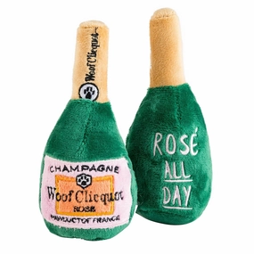 Woof Clicquot Ros Champagne Bottle Dog Toy
