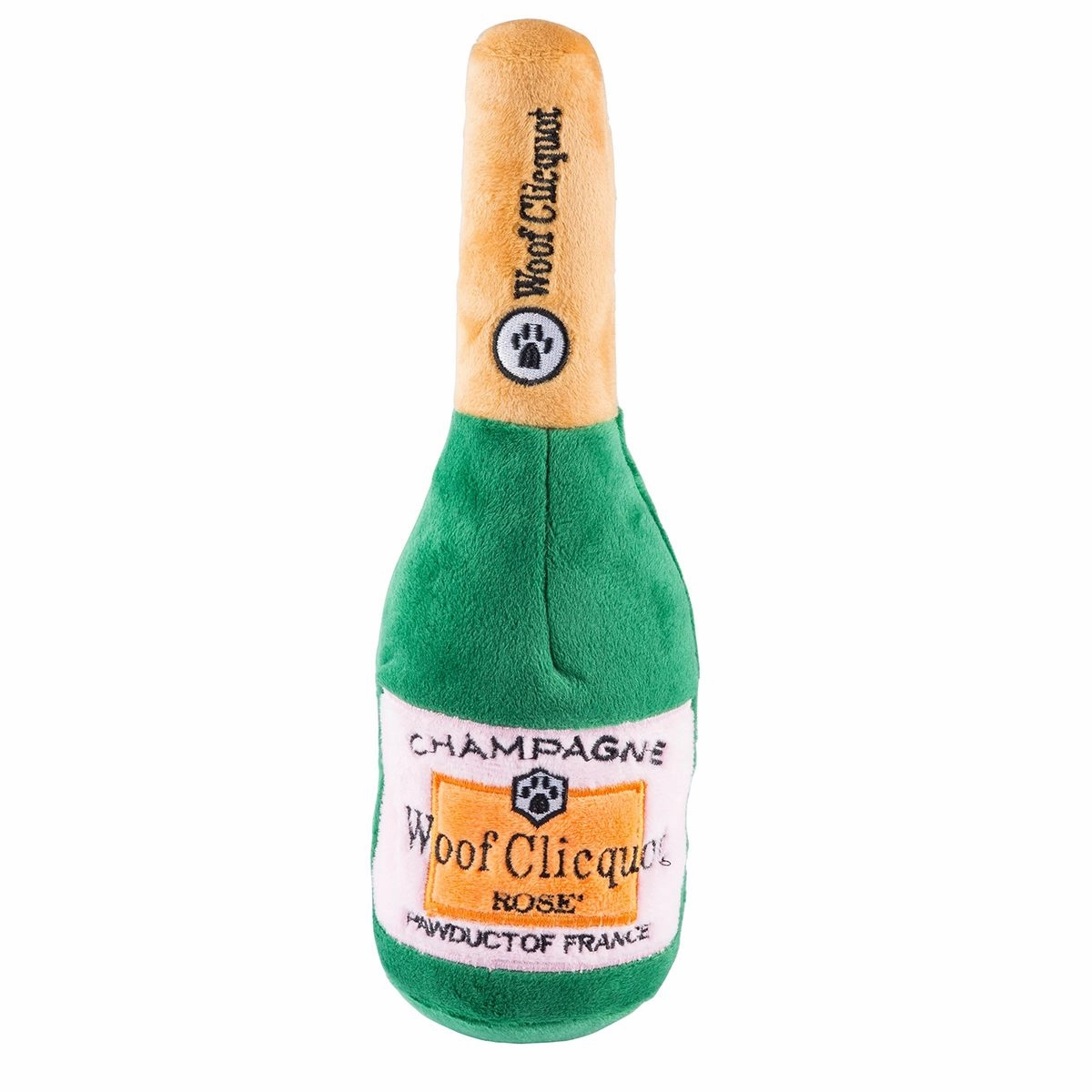 Woof Clicquot Ros Champagne Bottle Dog Toy