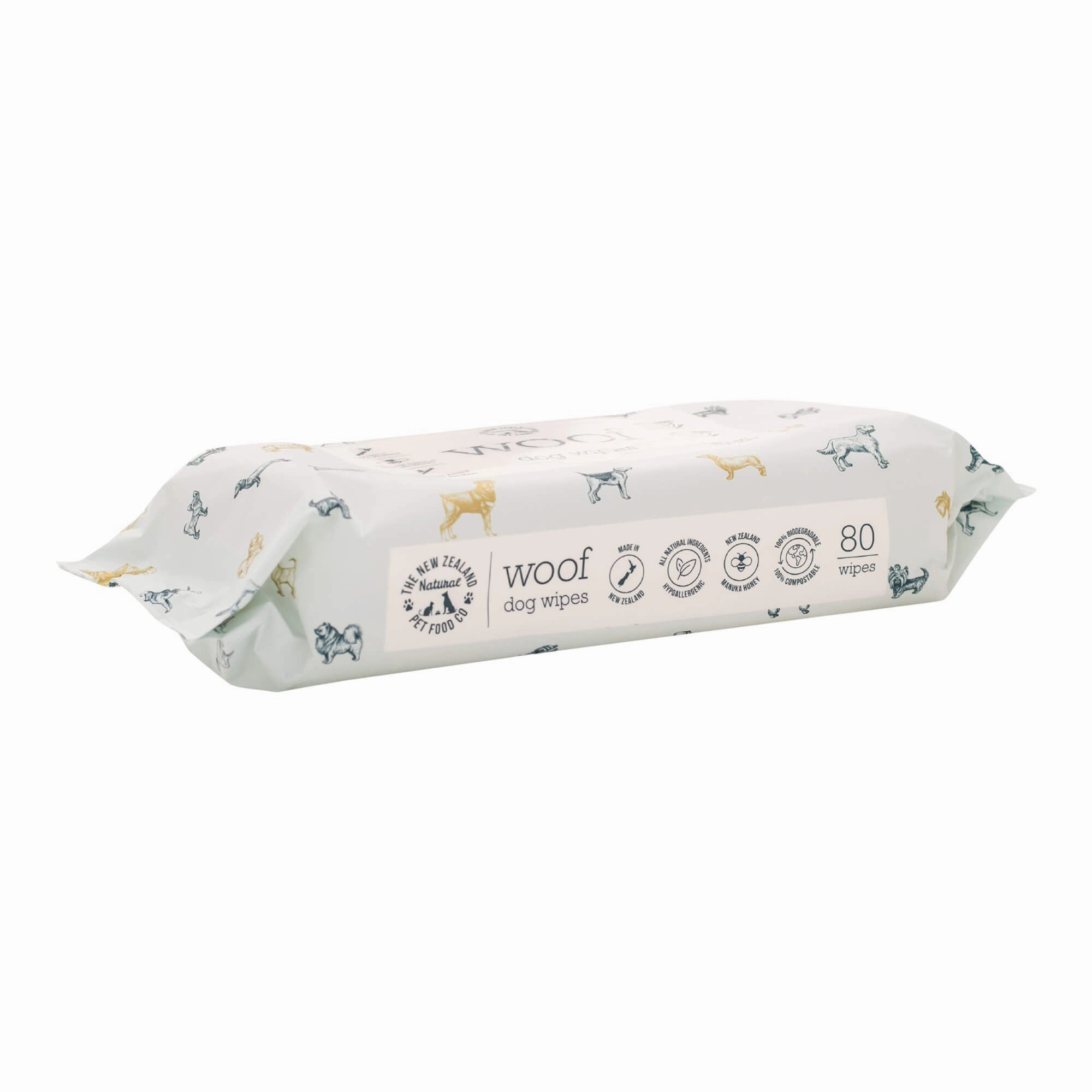 Woof Dog Wipes, Manuka Honey
