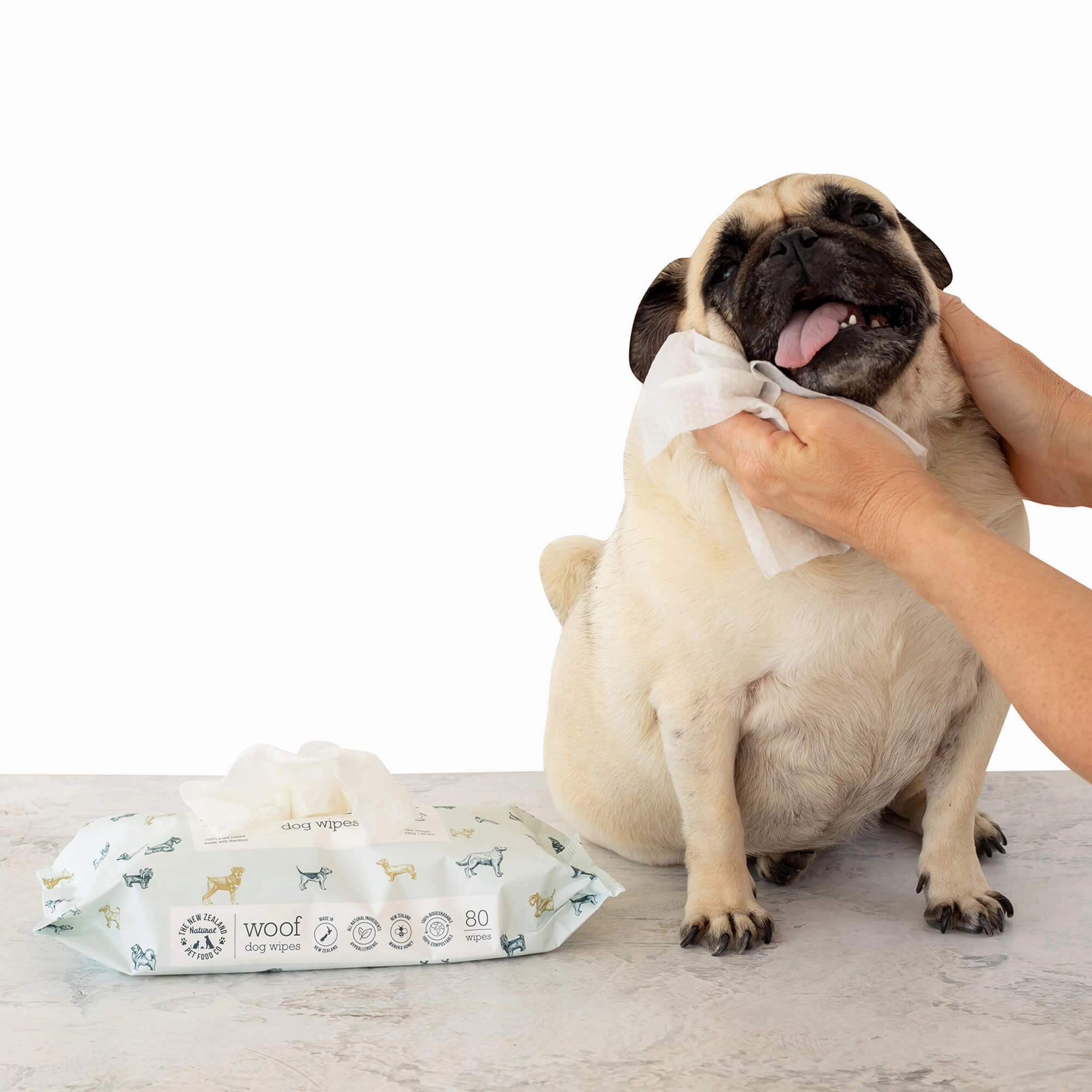Woof Dog Wipes, Manuka Honey