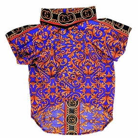 Woofiezz Statement Shirt for Dogs and Cats (Purple Gold)