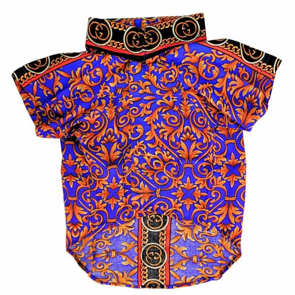 Woofiezz Statement Shirt for Dogs and Cats (Purple Gold)