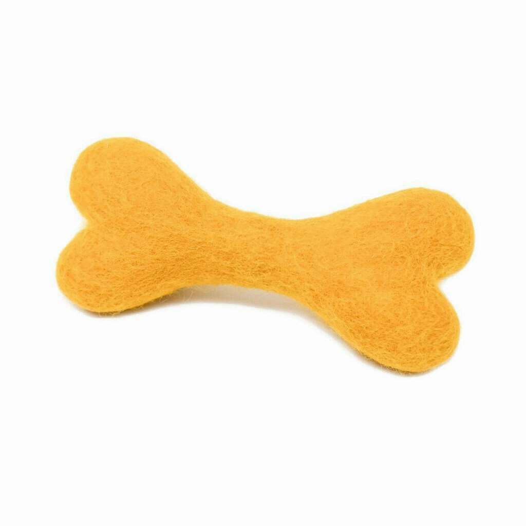 Wool Bone Dog Toy Wildflower