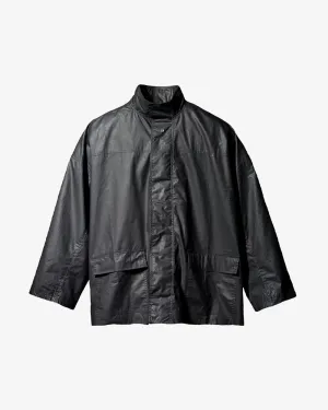 YEEZY GAP CONÇU PAR BALENCIAGA PARKA EN COTON ENDUIT NOIR CLAIR