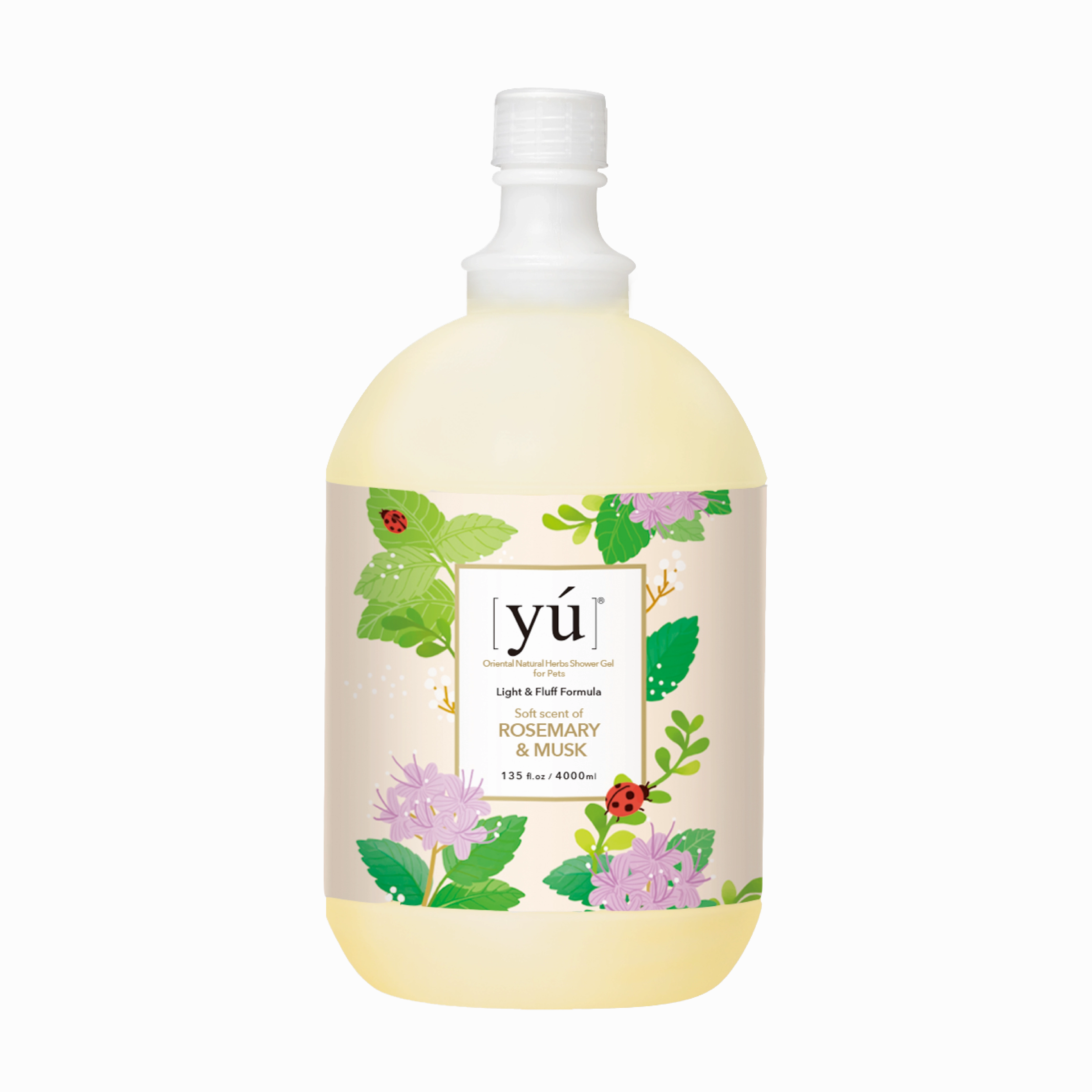 Yu Oriental Natural Herbs Shower Gel Rosemary & Musk for Cats & Dogs 4000ml