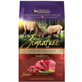 Zignature Venison Formula Dry Dog Food, 4lb