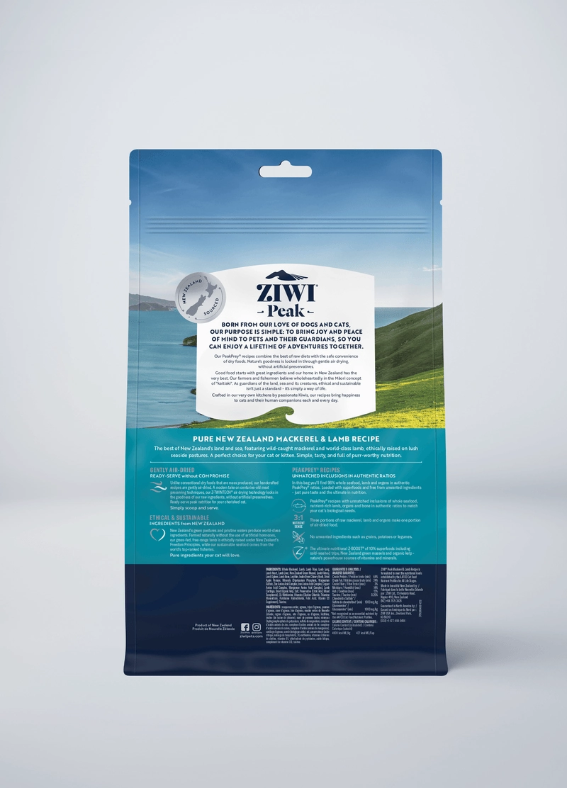 ZIWI Peak Air-Dried Mackerel & Lamb Recipe For Cats