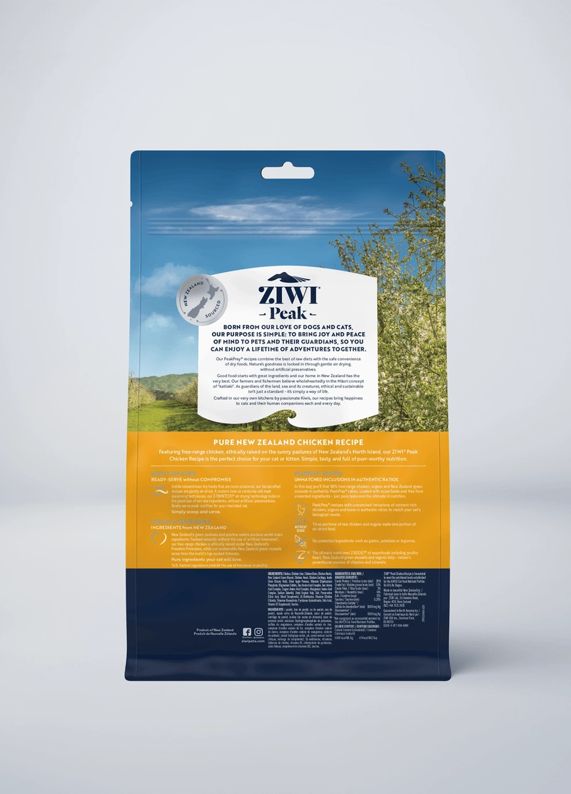 ZIWI Peak Grain Free Air-Dried Free-Range Chicken Dry Cat Food