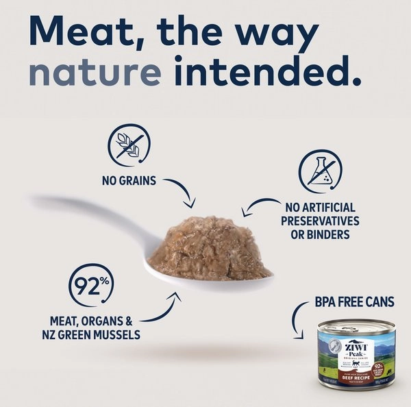 ZIWI Peak Grain Free Beef Recipe Canned Cat Food