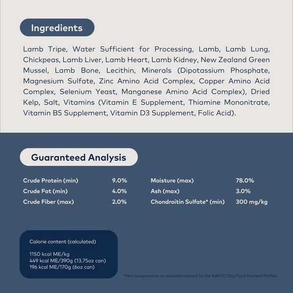 ZIWI Peak Grain Free Tripe & Lamb Recipe Canned Dog Food