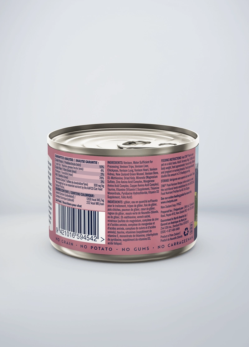 ZIWI Peak Grain Free Venison Recipe Canned Cat Food
